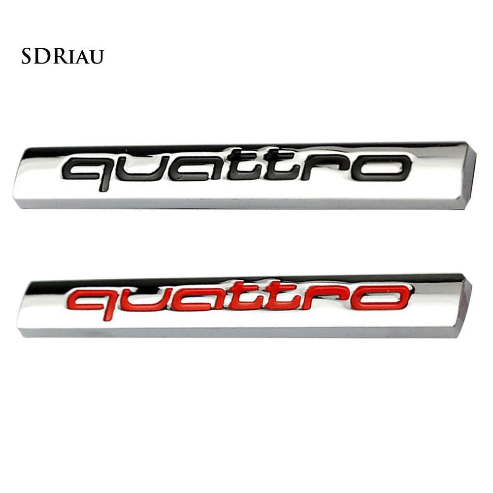 Sticker dán đuôi xe bằng kim loại hình logo Quattro cho Audi A4L A6L