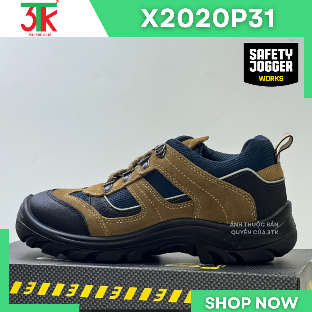 Giày Bảo Hộ Lao Động Safety Jogger X2020P31 S3 Da Cao Cấp chống đinh Chống Trơn Trượt, Chống Va Đập, Chống Tĩnh Điện Sử Dụng trong Công Trình Xây Dựng