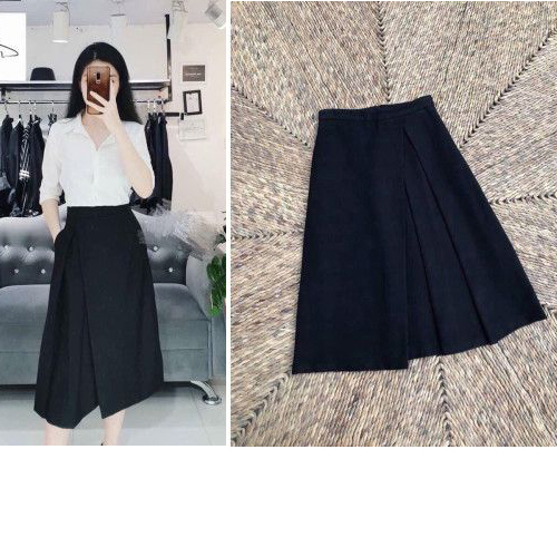 Chân váy midi vạt chéo cho nữ CV209