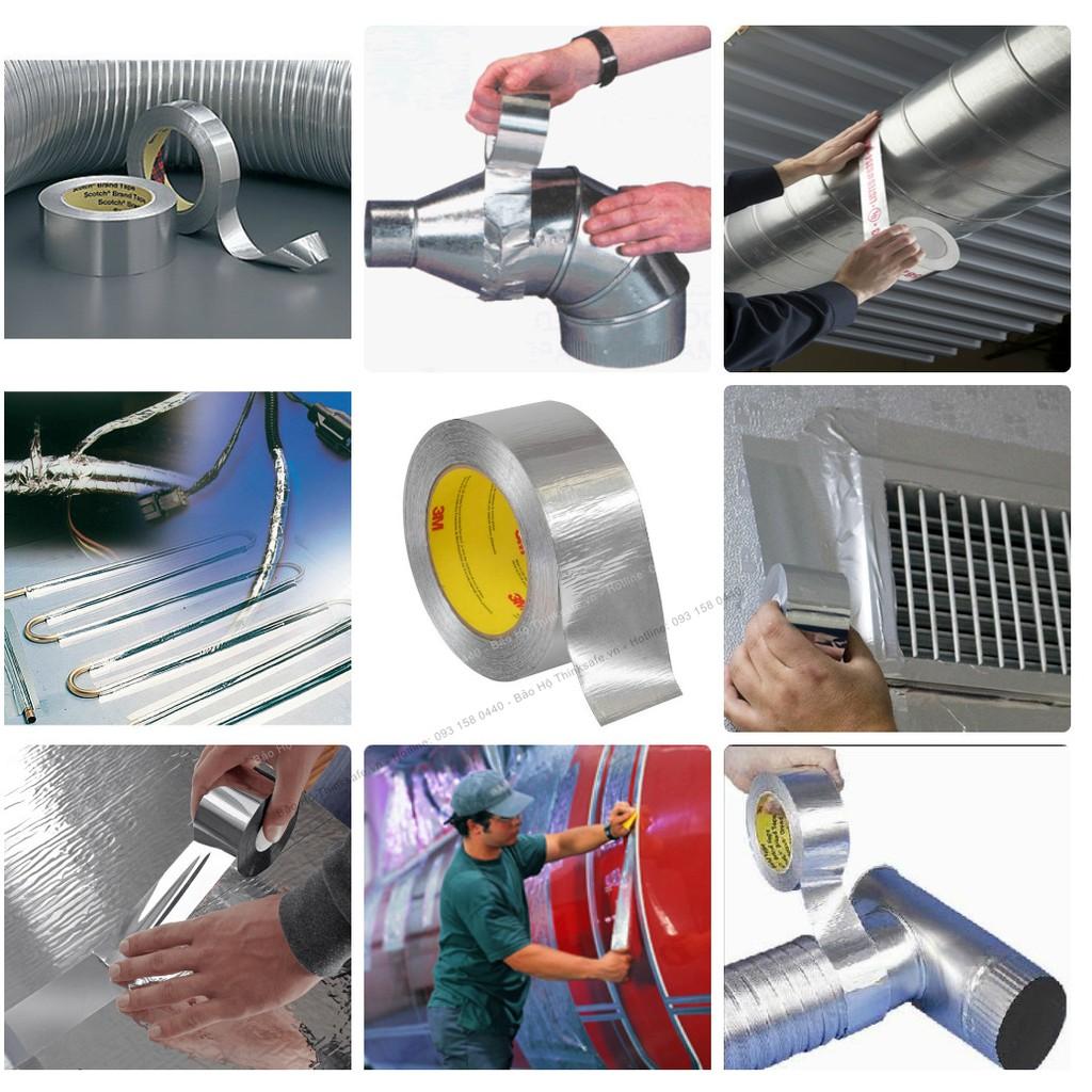 Băng keo nhôm chịu nhiệt , băng dính bạc, chịu nhiệt, cách nhiệt, chống thấm, chống gió, dùng chống thấm , điện lạnh