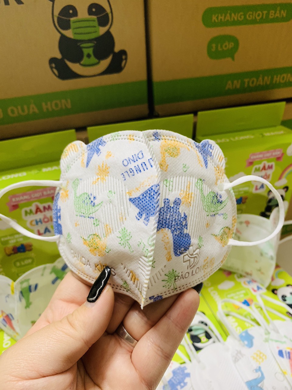 Set 10 khẩu trang 3 lớp mầm chồi cho con