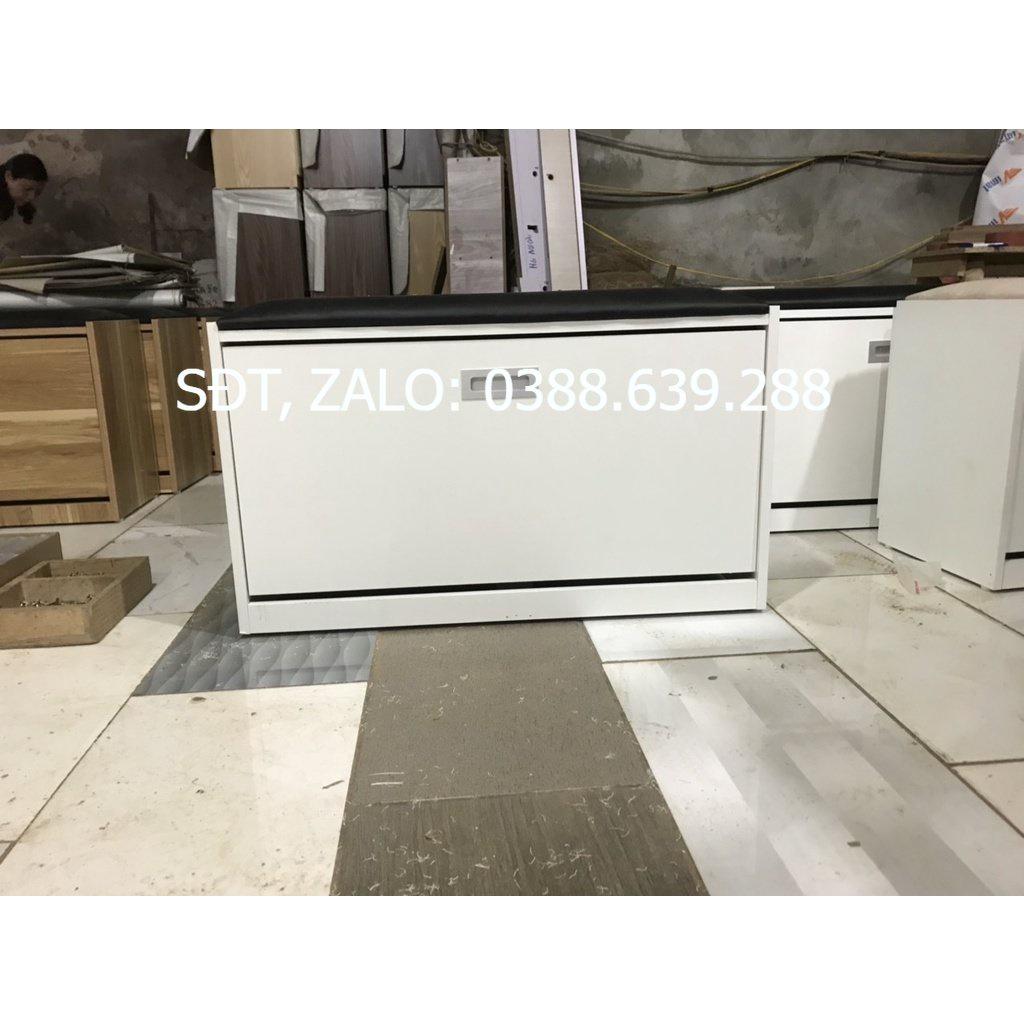 Kệ tủ giày thông minh cánh lật 1 tầng kết hợp ghế ngồi, dài 80cm