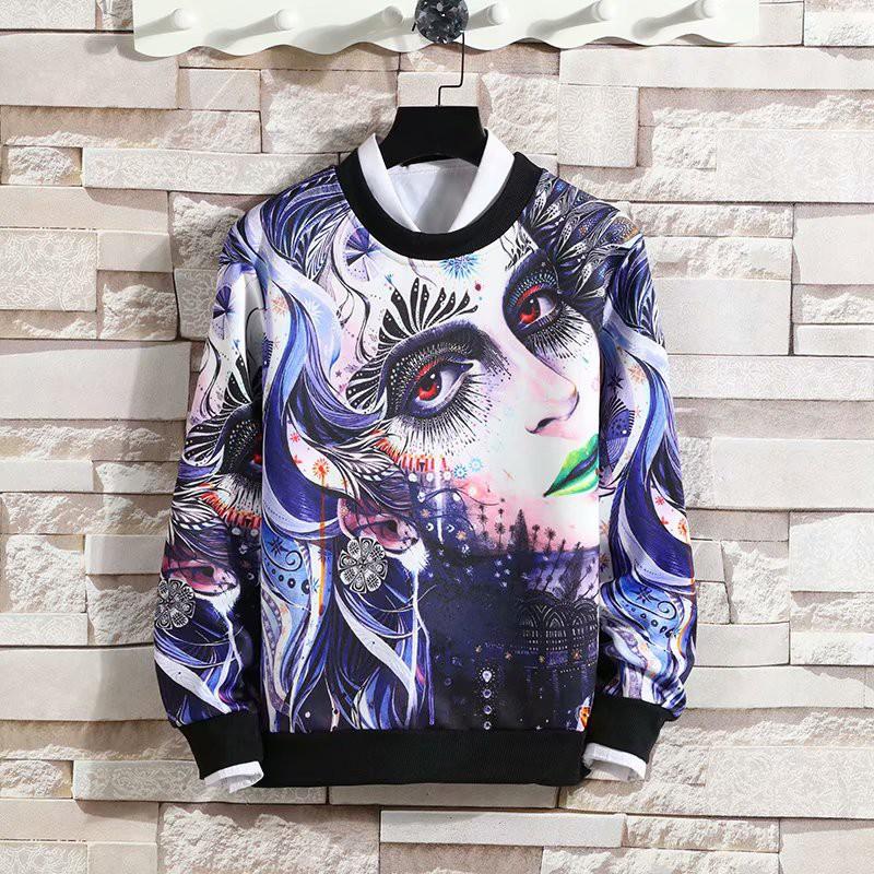 Áo Thun Tay Dài In Hình Anime 3d Cá Tính Cho Nam Nữ