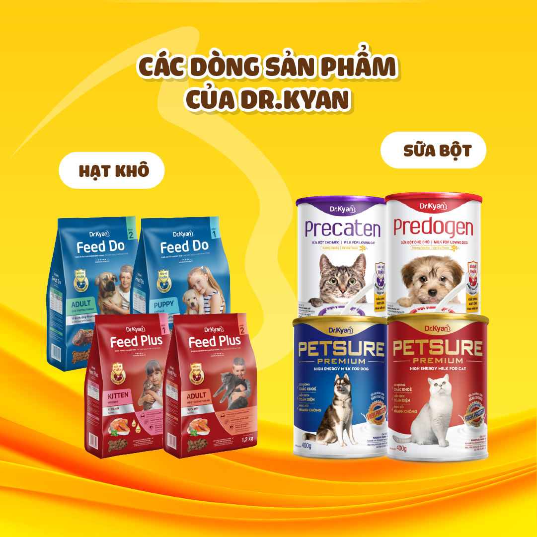 Dr.Kyan - Sữa bột PETSURE - Cao năng lượng cho chó lon 400g