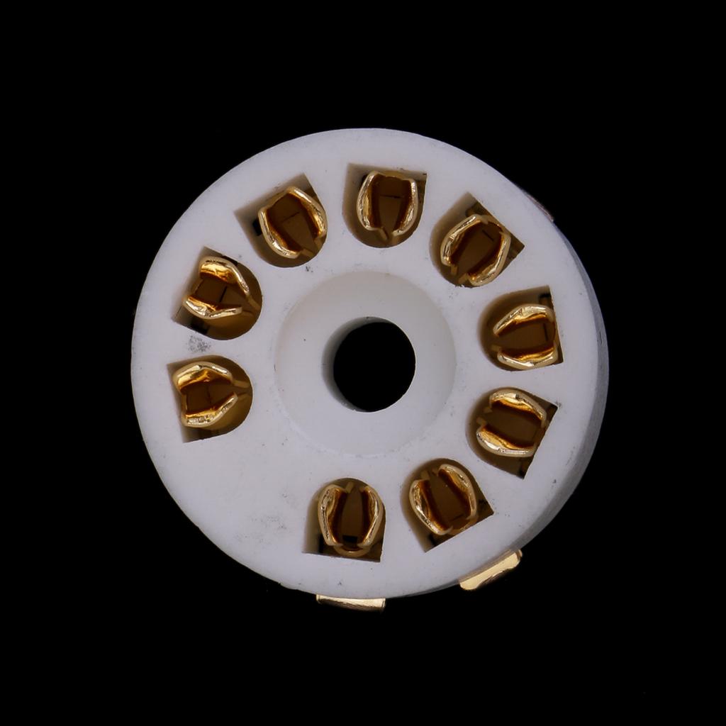 2x9pin PCB mounting Vacuum tube socket GZC9-A-G for 12AX7 12AU7 12AT7