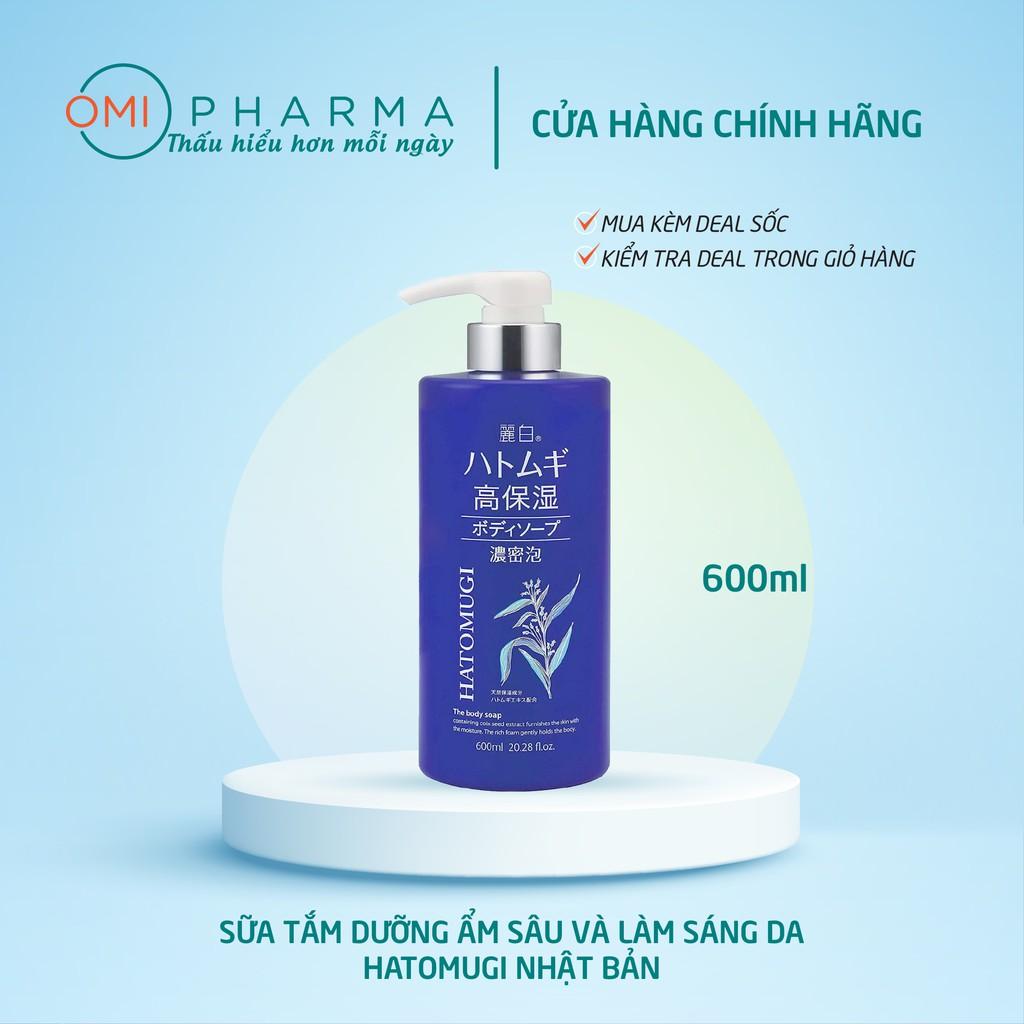 Sữa Tắm Dưỡng Ẩm Sâu &amp; Làm Sáng Da Reihaku Hatomugi Chiết Xuất Hạt Ý Dĩ (600ml)