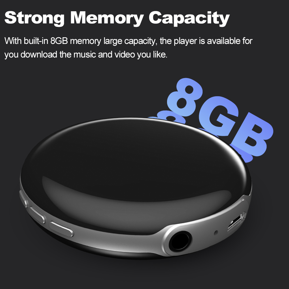 Máy Nghe Nhạc MP3 Bluetooth Ruizu M1 Bộ Nhớ Trong 8GB Cao Cấp AZONE - Hàng Chính Hãng