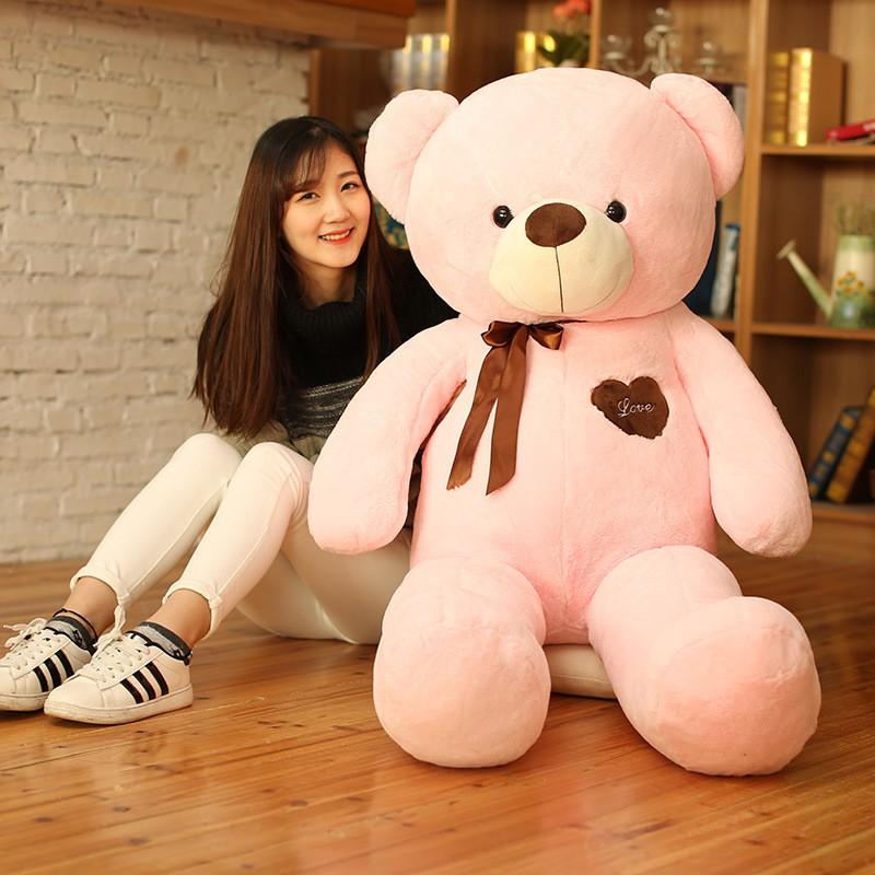 Gấu Bông Teddy Đeo Nơ Trái Tim Làm Quà Tặng Dễ Thương PA9707