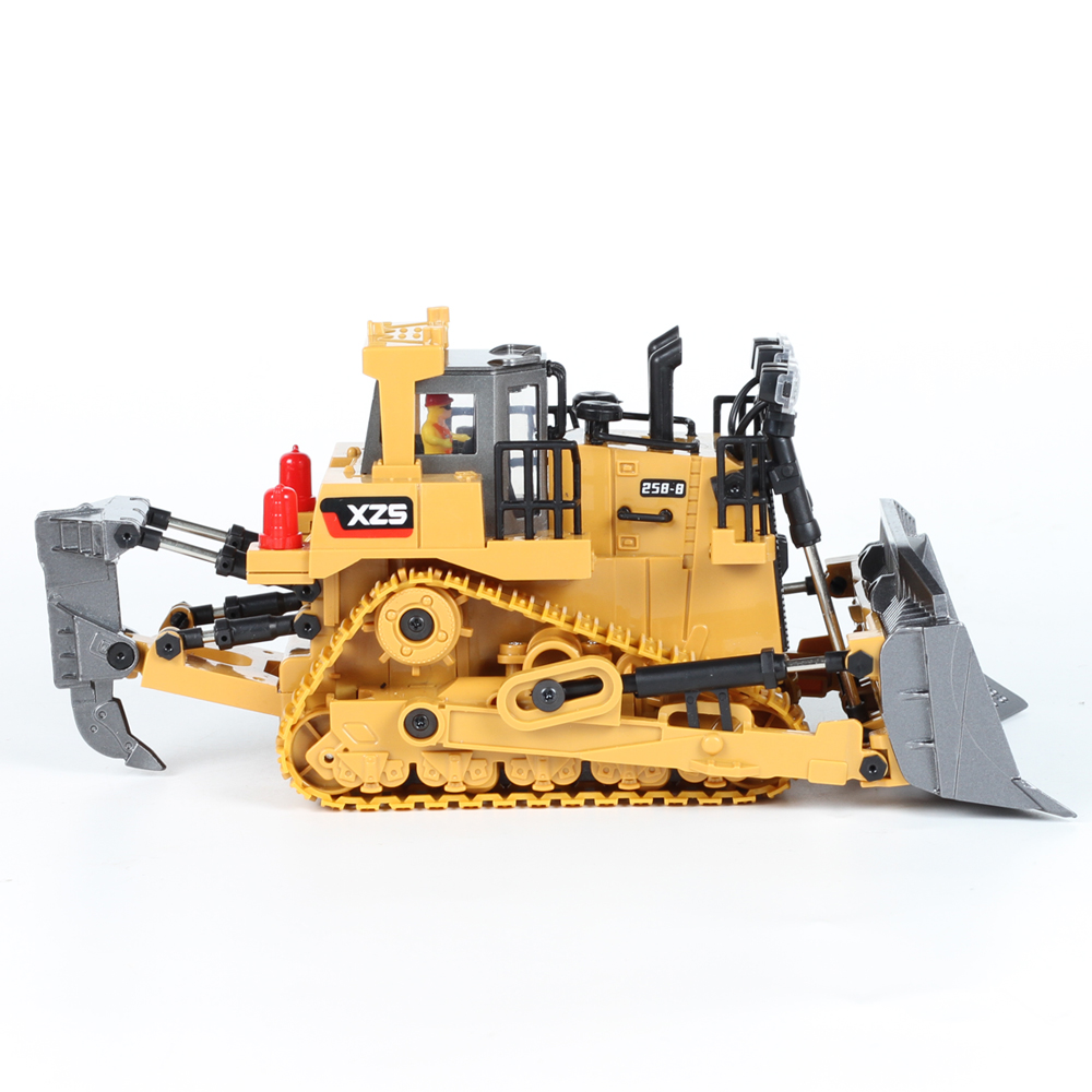 Xe ủi đất kim loại điều khiển từ xa 9 kênh BC1031 đồ chơi trẻ em 9 Channel Alloy Bulldozer / Xe công trình điều khiển từ xa cao cấp