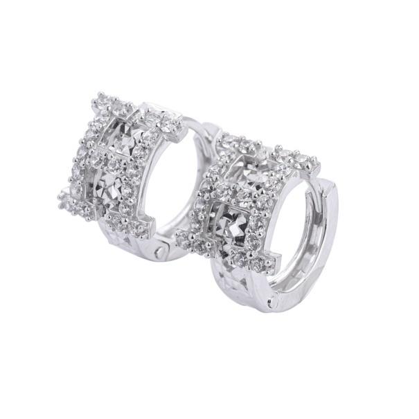 Bông Tai Nữ Bạc 925 Danny Jewelry Xi Bạch Kim Đính Đá CZ NI4GZ014