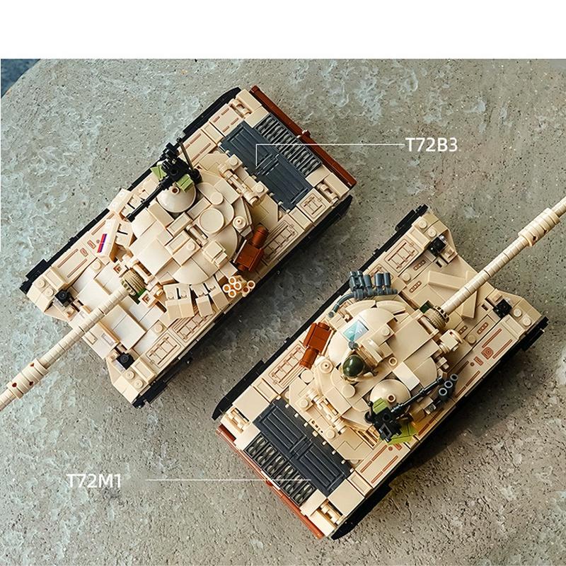 Đồ chơi Lắp ráp Xe Tăng Liên Xô T-72, Sluban B1011 Russy Tank, Xếp hình thông minh, Mô hình Xe Tăng