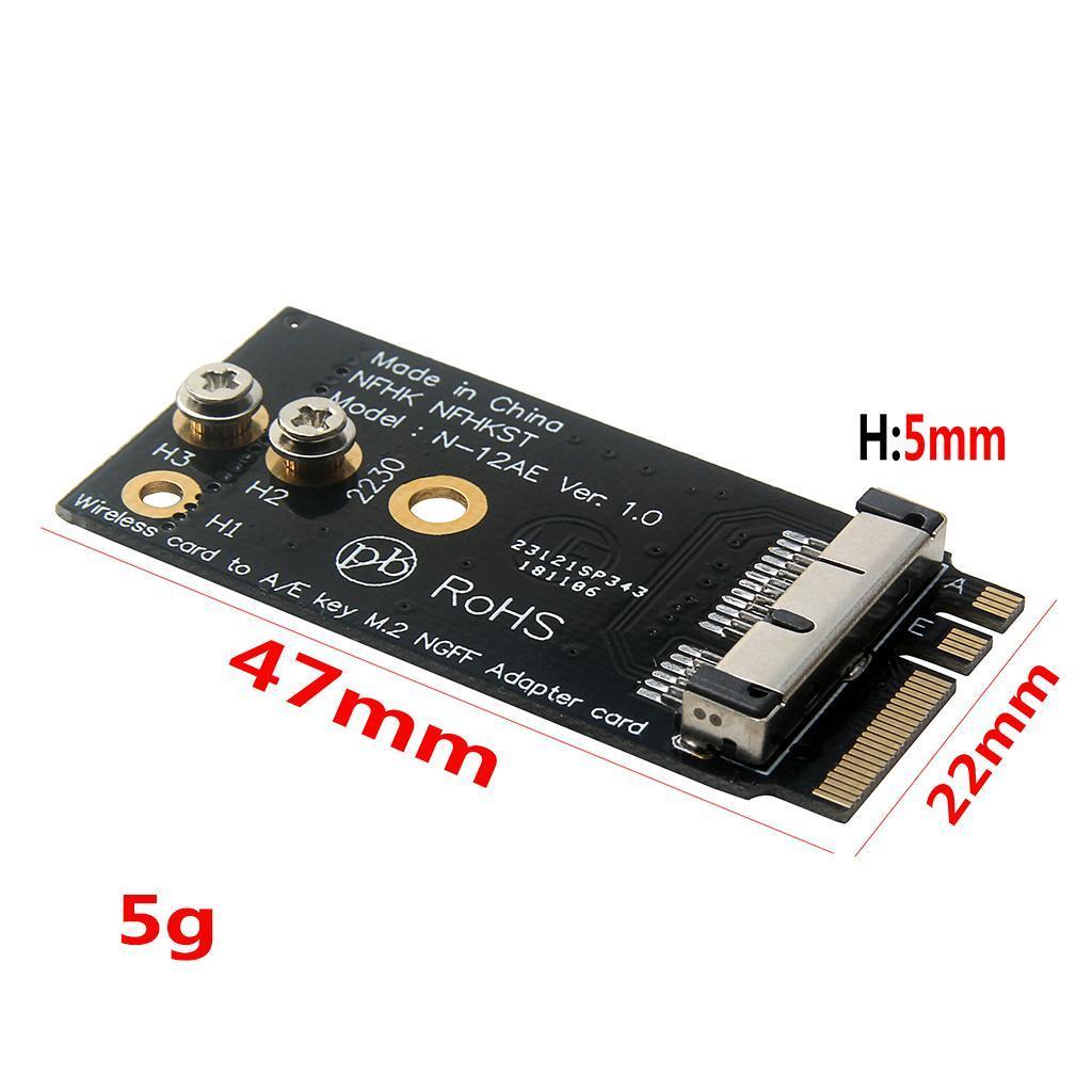BCM94360CS2/BCM943224PCIEBT2 Card To NGFF Key A/E 2230 Adapter Card