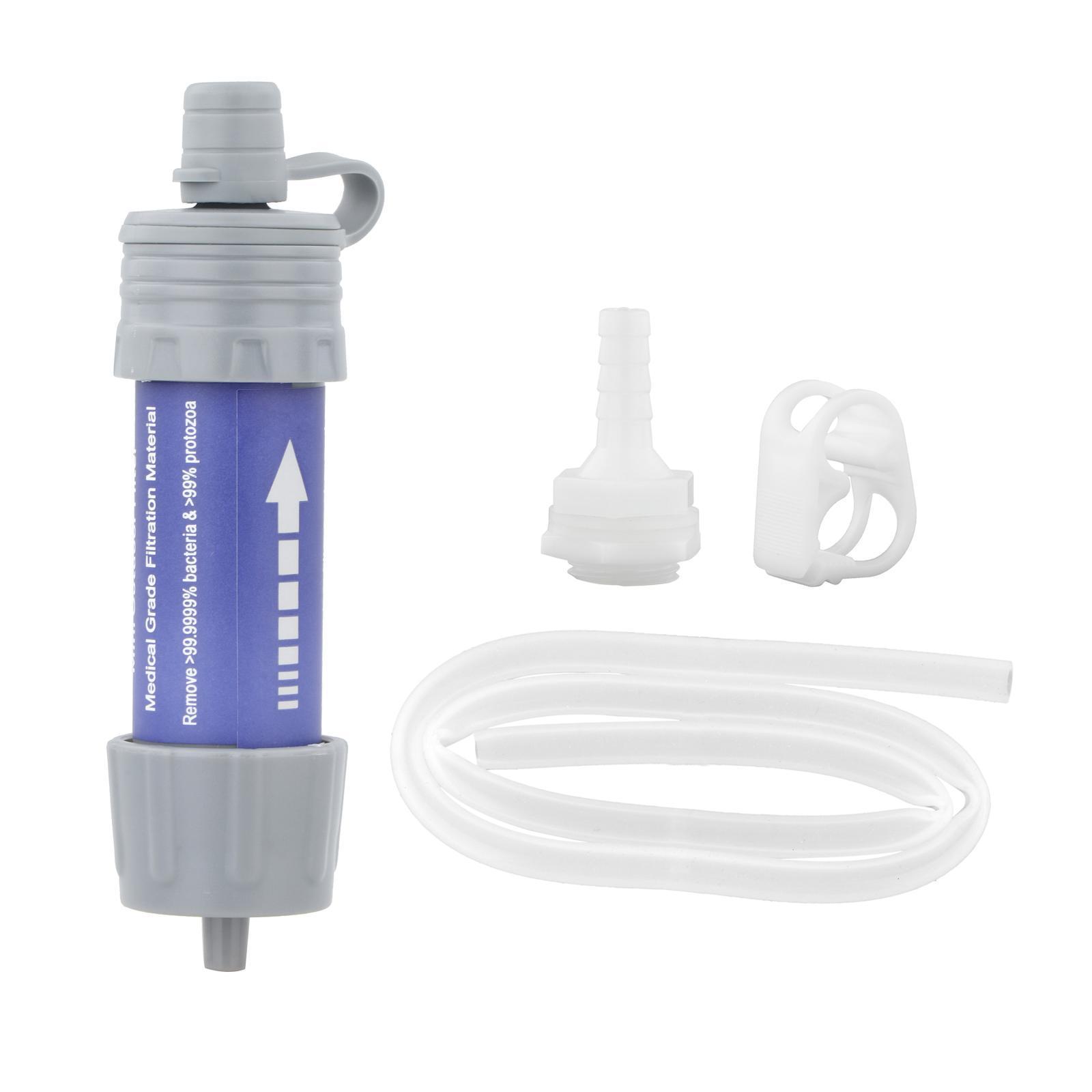 Portable Water Filter Straw Kit Outdoor Water Filtration Instant Water Filter Survival Kit for Survival Camping Traveling Backpacking Hiking