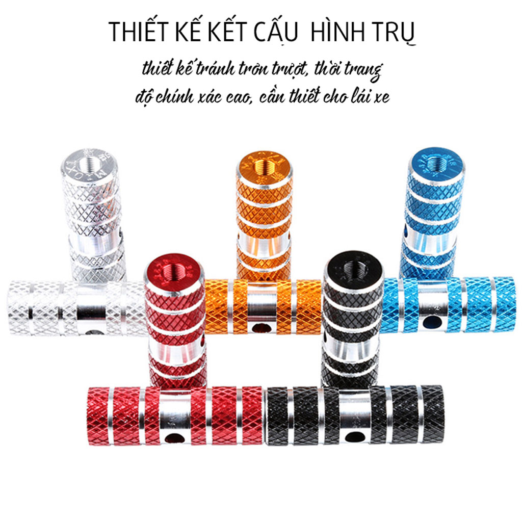 Bộ 2 Ty Gác Chân Sau Xe Đạp Chất Liệu Nhôm (đường kính lỗ 1cm) cho xe đạp MTB, xe địa hình chống trượt, chắc chắn Mai Lee