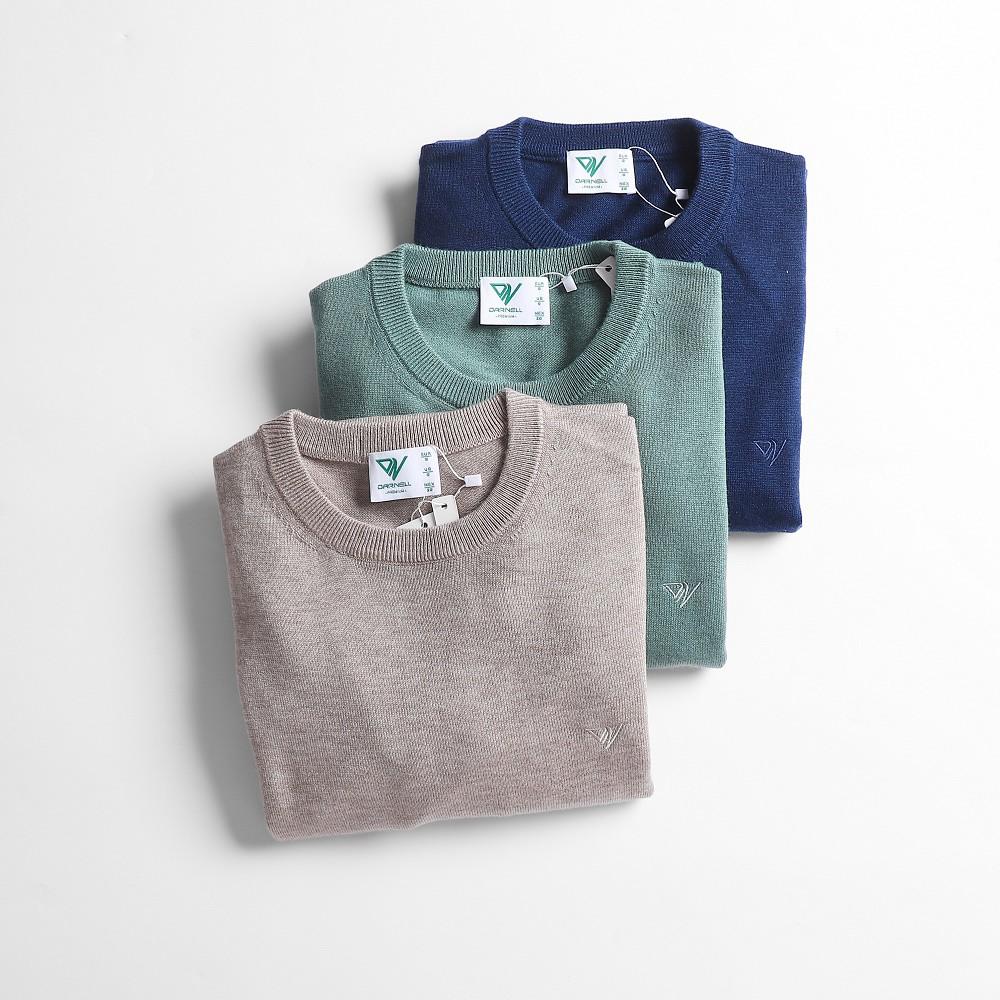 Áo len nam cổ tròn DARNELL, áo len chui đầu tay dài, áo hoodie trơn màu chất len dày dặn co giãn DN1017