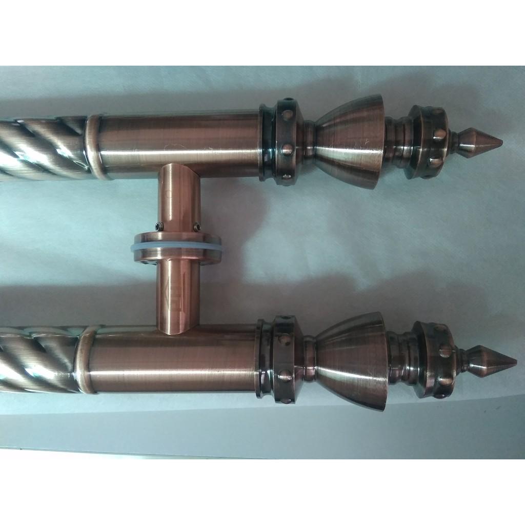 TAY KÉO CỬA MÀU NÂU ĐỒNG 75CM TÂM LỖ 40CM