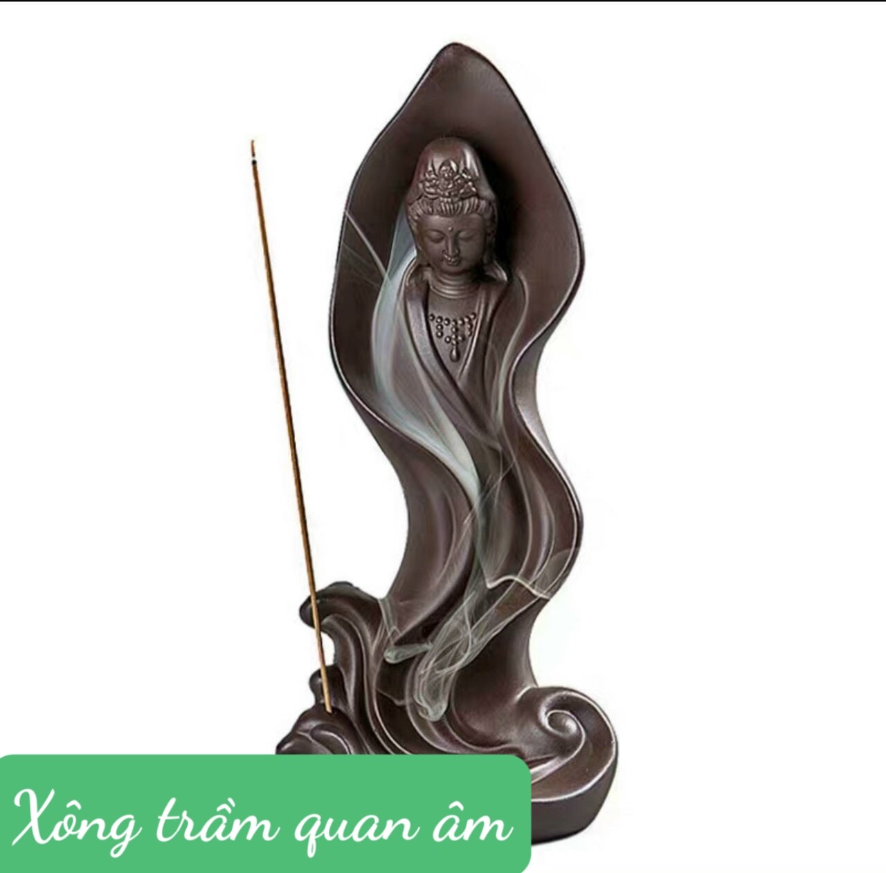 xông trầm quan âm chiếc lá