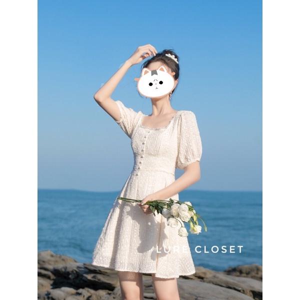 Đầm nữ cổ vuông eo thon sang chảnh_D233 _ HANA DRESS