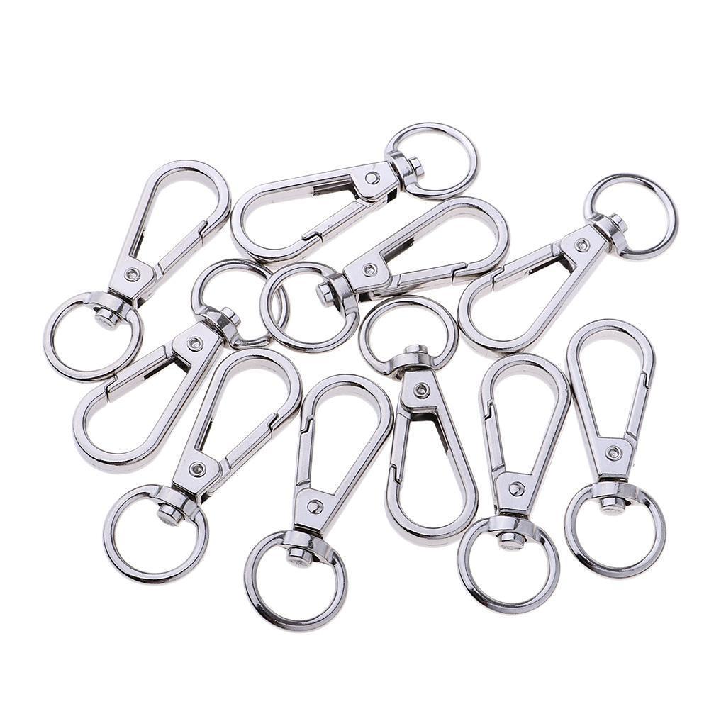 10pcs Swivel Clasps Lanyard Snap Hook Lobster Claw Clasp and Keychain Rings 14mm