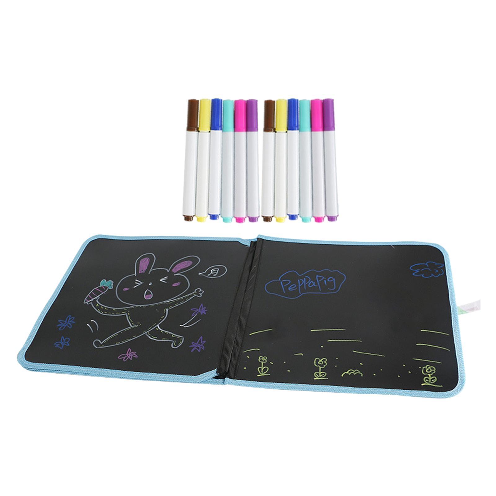 Educational Erasable Drawing Board with 12pcs Pens Kids  Style 1