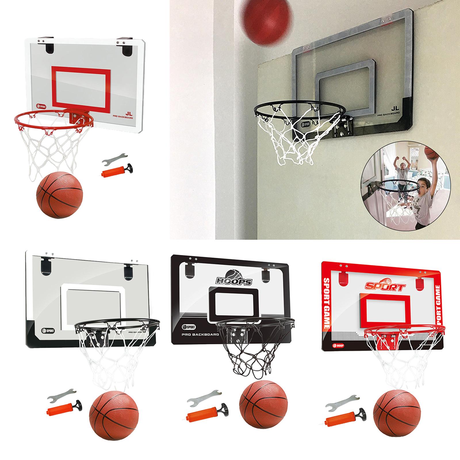 Mini Basketball Hoop Pre-Assembled Portable Over The Door with Flexed Rim Includes Mini Basketball with Pump for Indoor and Wall Indoor Sports Game