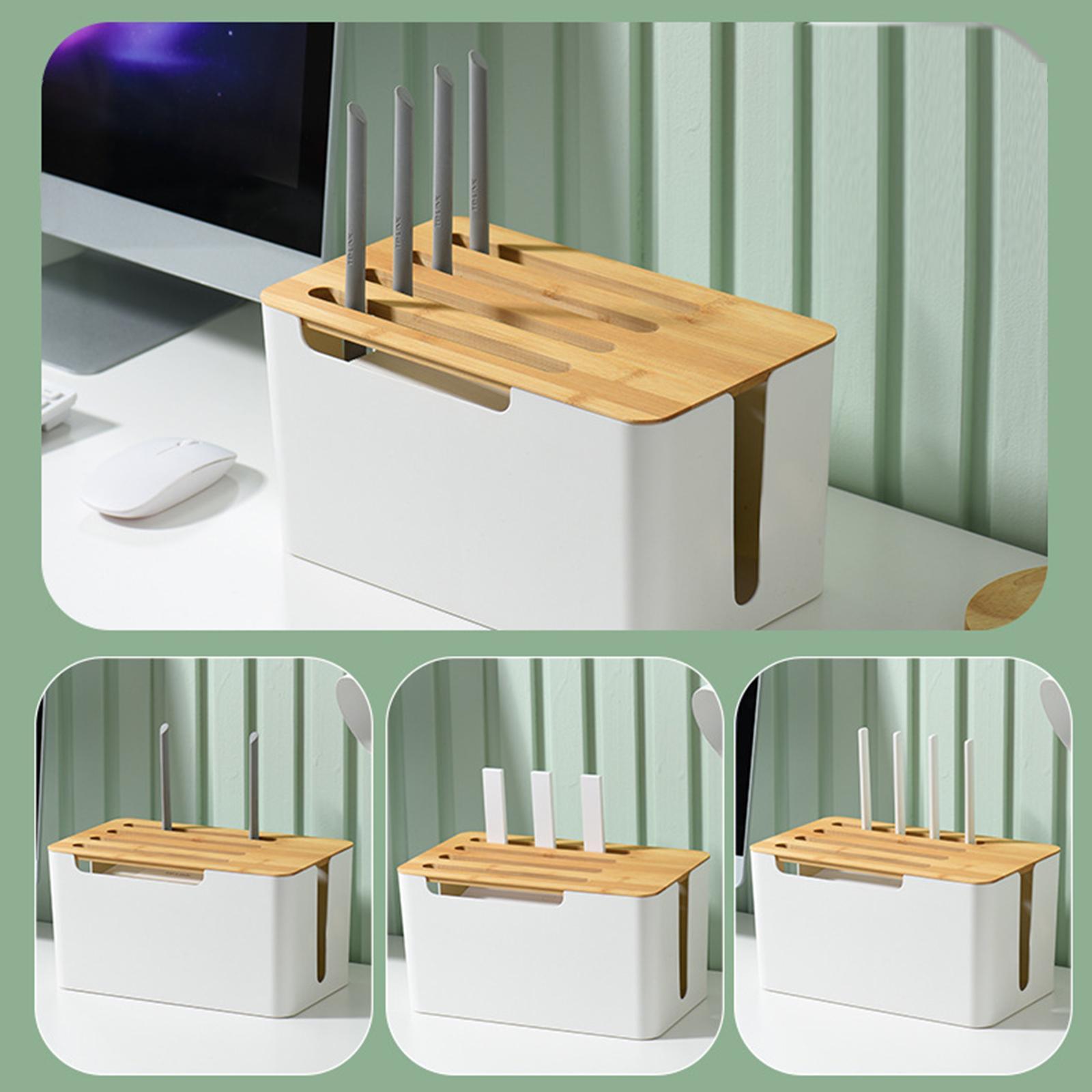 Router Shelf Storage Box Cable Management Organizer Cable Bracket for Office
