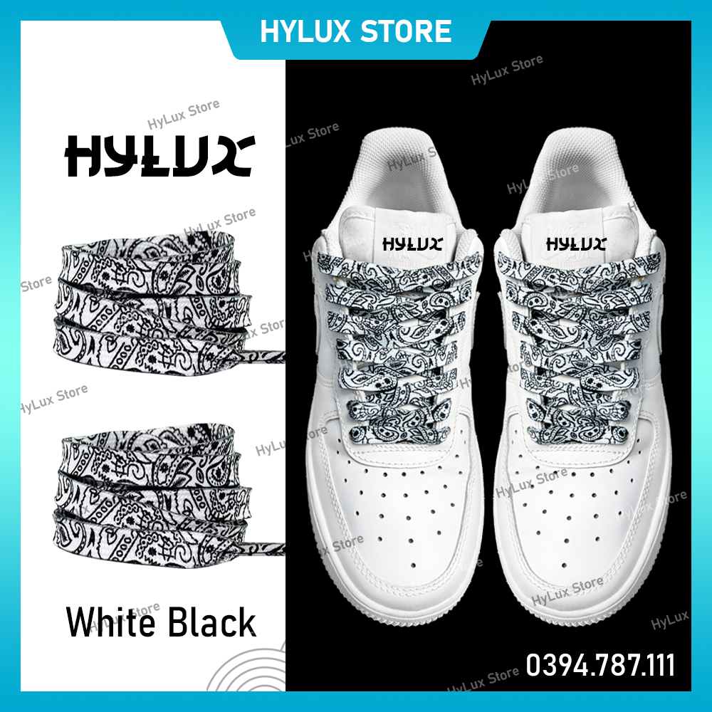 Dây giày họa tiết Paisley Bandana cho Air Force 1, Jordan 1 cao cấp - Dây giày thể thao