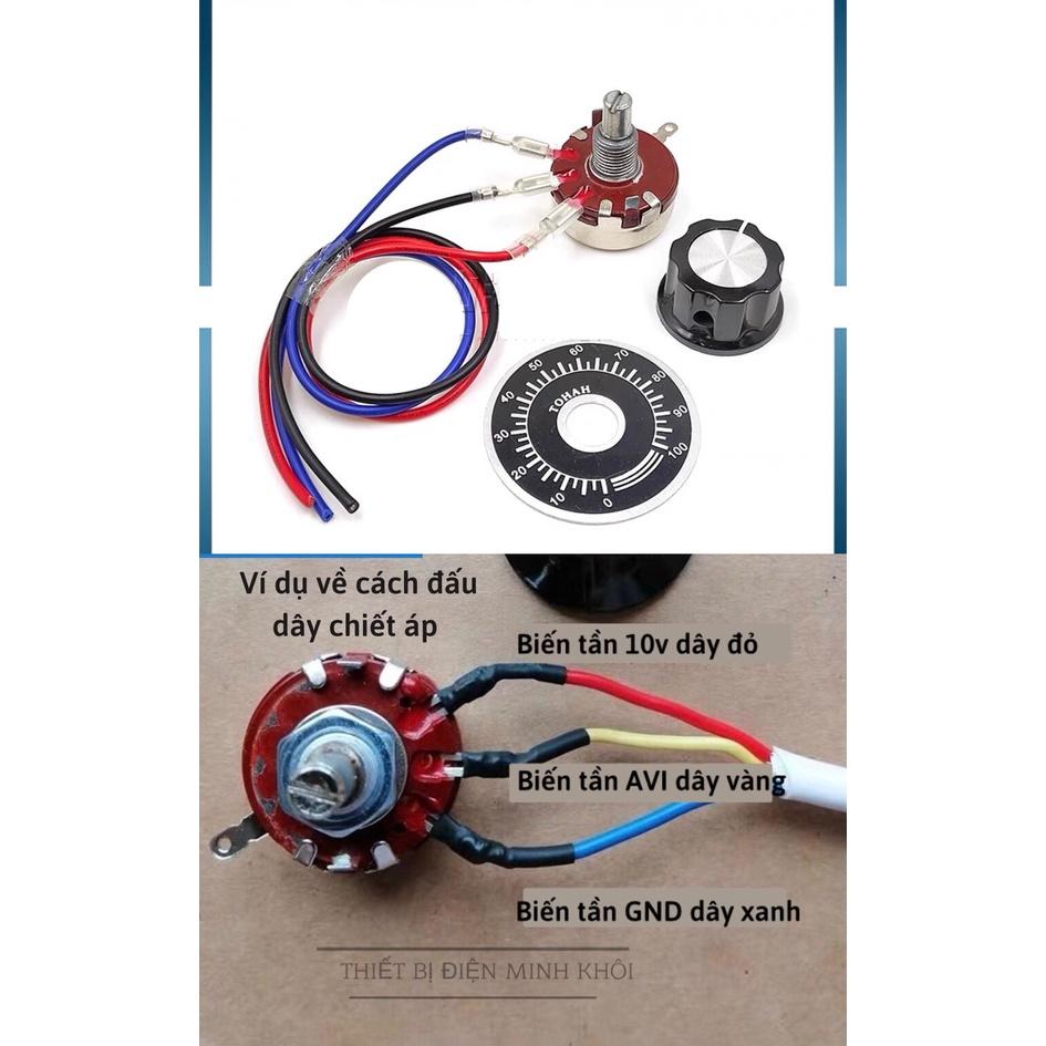 Biến Trở Xoay Chiết áp kèm núm 2W WTH các loại, triết áp,biến trở volume