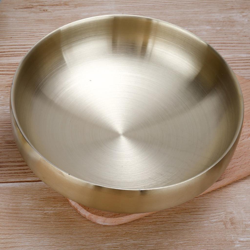 Stainless Steel Noodles Bowl Dinner Soup Fruit Bowl Kitchenware Silver 19cm