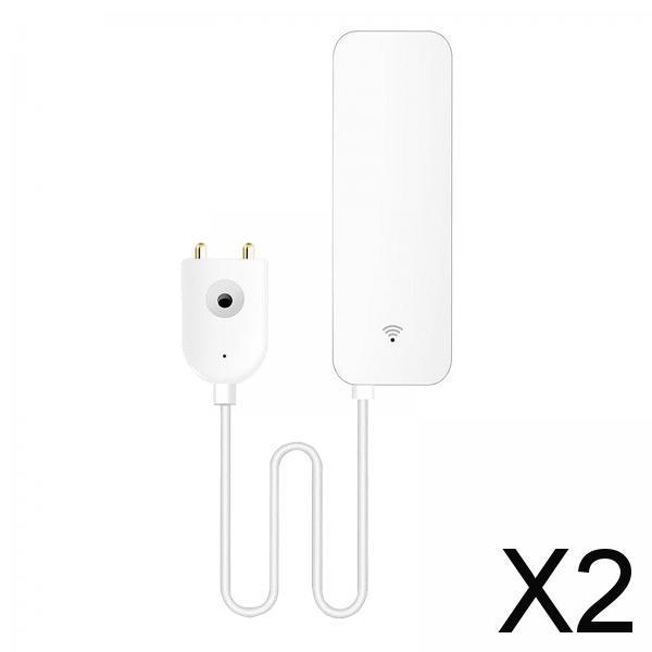 2xAPP Alerts Smart Wireless WIFI Water Leakage Detector Sensor Alarm
