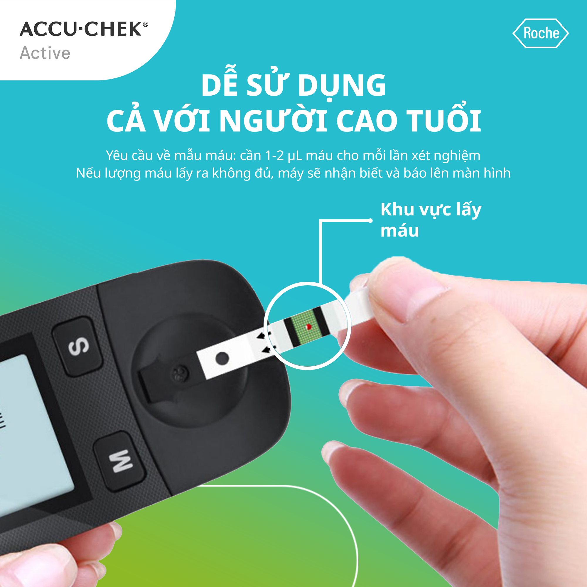 Máy Đo Đường Huyết ACCU-CHEK Active Dùng Cho Cá Nhân