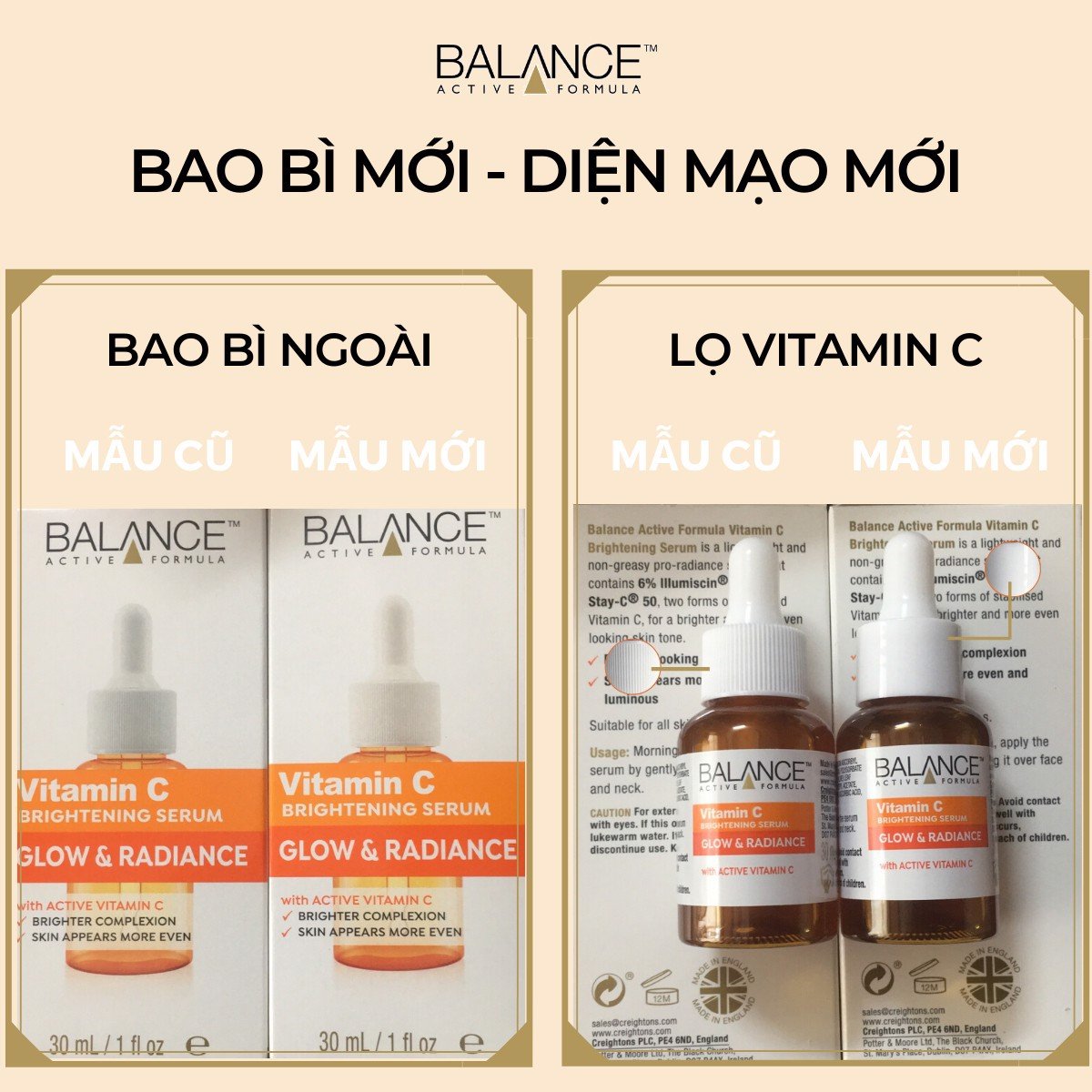 Tinh Chất Làm Sáng Da Balance Vitamin C Brightening Serum 30ml - JESS SHOP COSMETICS
