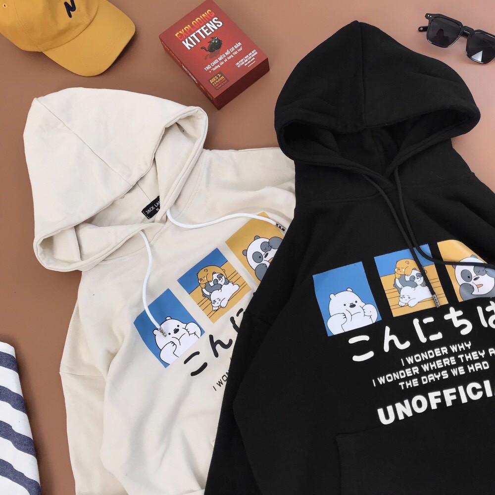 Áo Khoác Nỉ Nam Nữ Unisex Tay Phồng UNOFFICIAL Tay Phòng 3 Màu