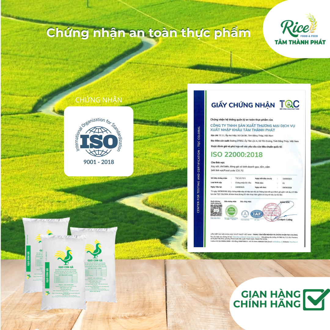 25KG GẠO THƠM MỘC CAO CẤP - HIỆU CON GÀ