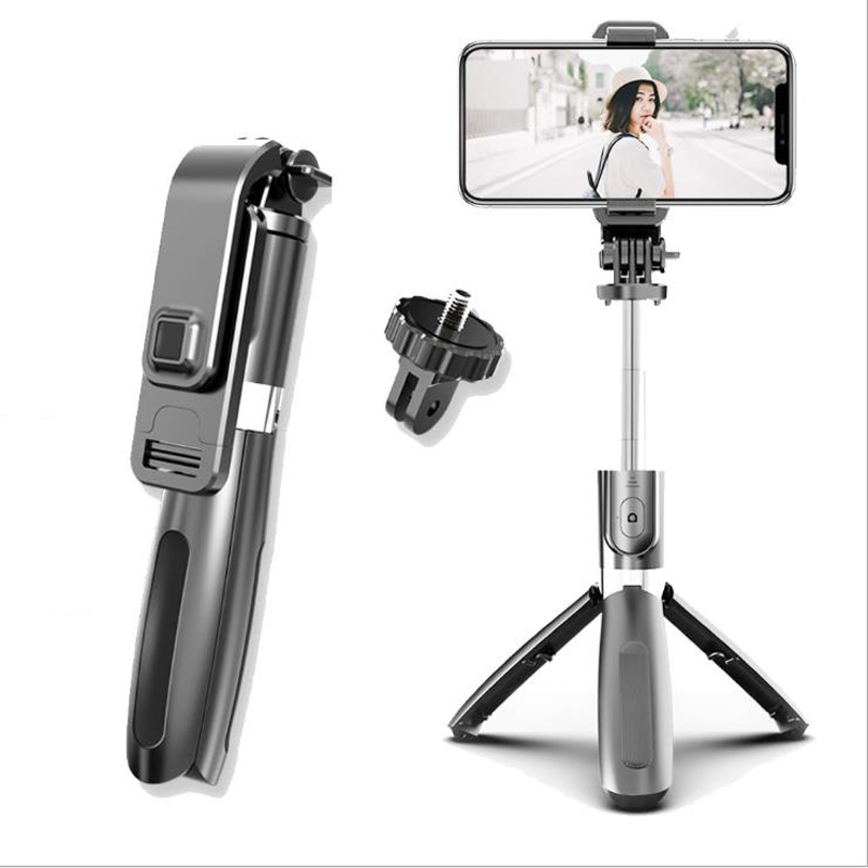 Gậy chụp hình tự sướng selfie L02 kèm nút bluetooth điểu khiển từ xa TiMa.lala - Hàng chính hãng