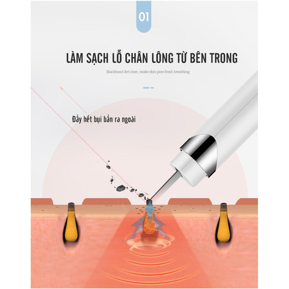 Máy hút mụn siêu mạnh, tẩy da chết KSKIN KD8023 sóng siêu âm làm sạch mụn đầu đen, thu nhỏ lỗ chân lông, nâng cơ