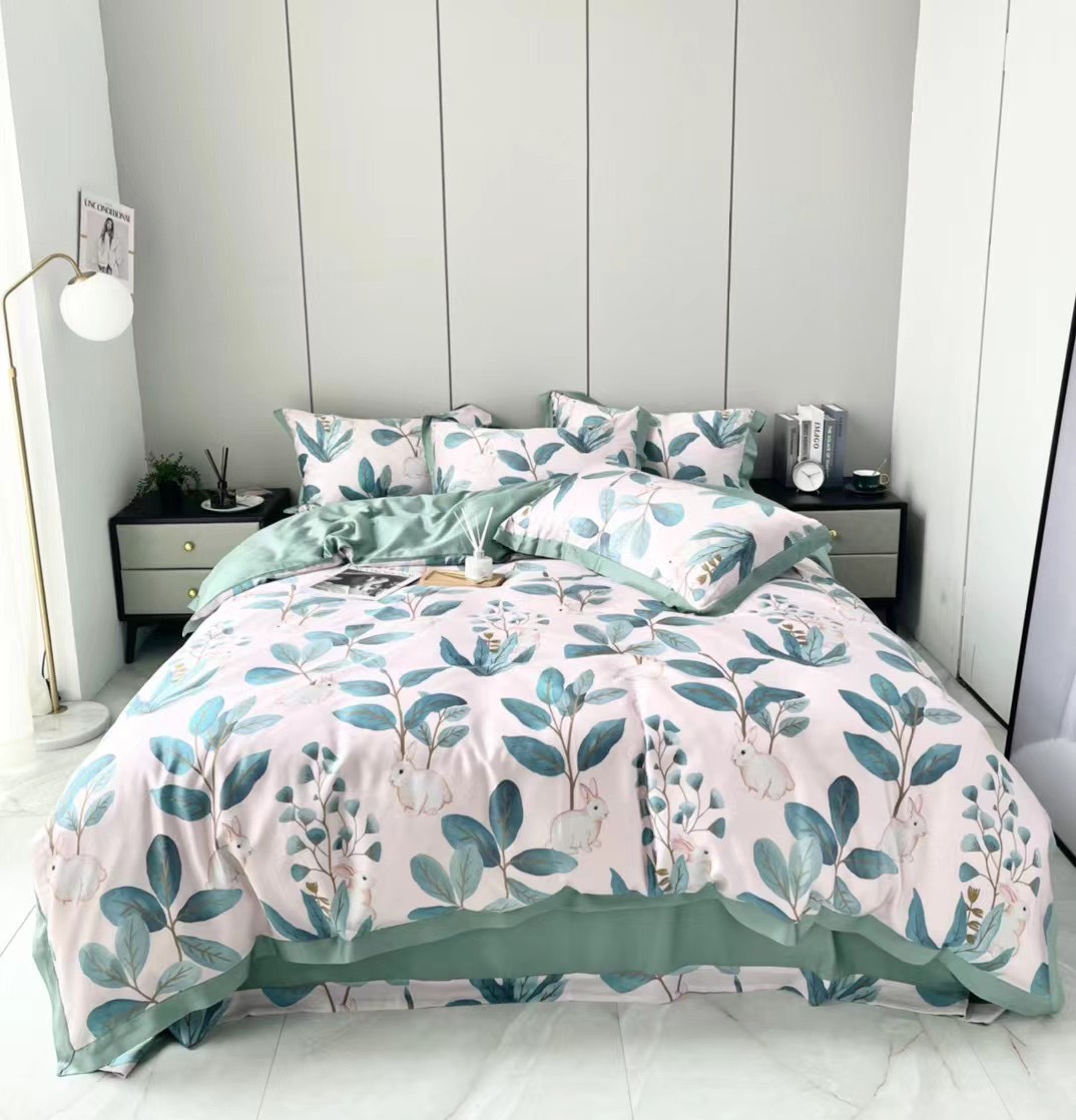 Bộ ga gối lụa TENCEL 60S hoạ tiết
