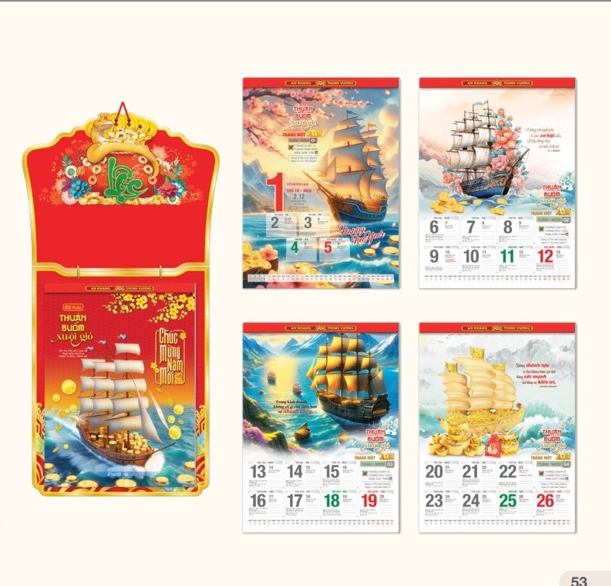 Lịch 52 tuần 2025 - AH-33 Thuận Buồn Xuôi Gió