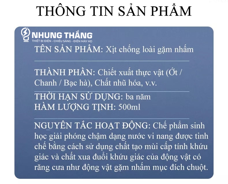 Bình Xịt Đuổi Chuột Thành Phần Tự Nhiên Sử Dụng Công Nghệ Nhật An Toàn Và Hiệu Quả - Dung Tích 500m - Có Video