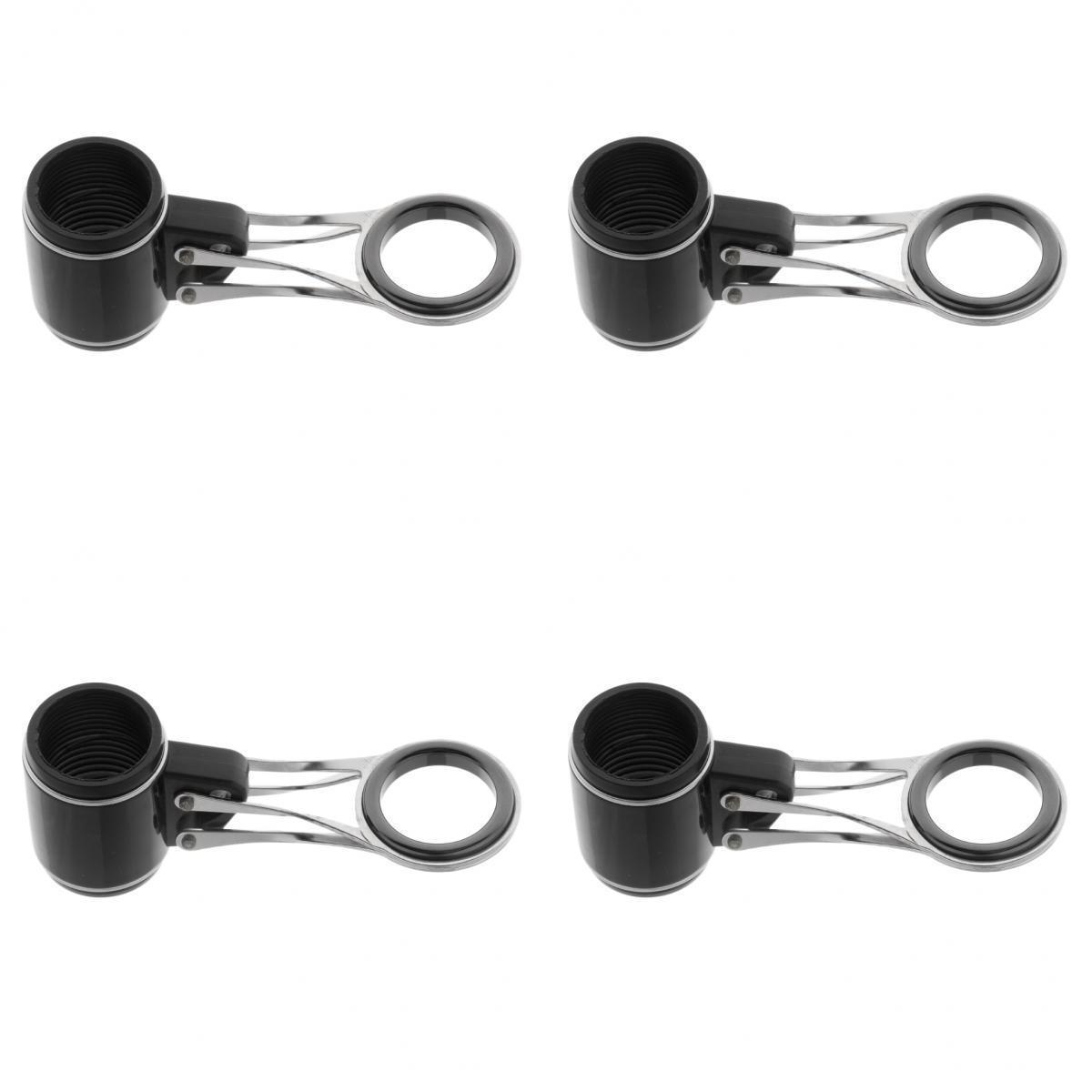 4x Folding Stainless Fishing Rod Guides Ceramic Ring DIY Repair Kit 4 Size