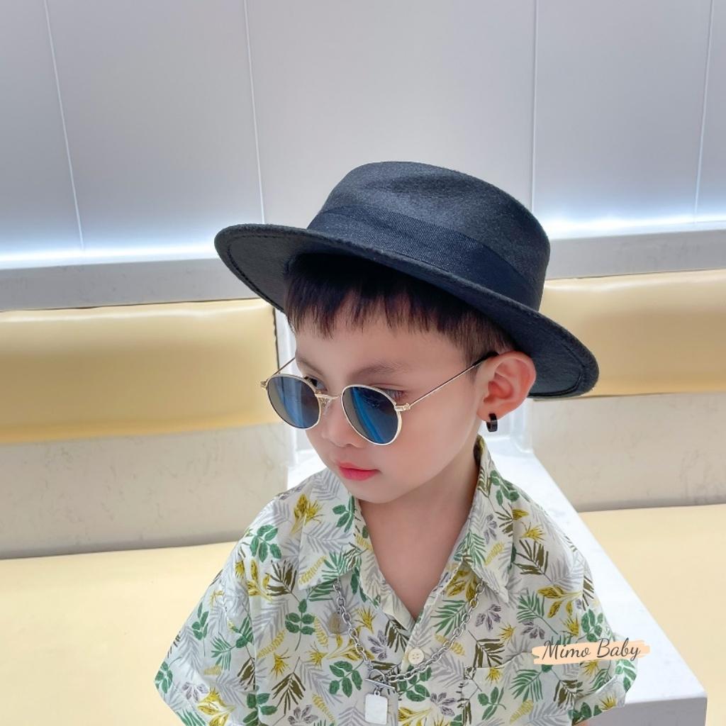 Kính râm trẻ em gọng kim loại phong cách cool ngầu cho bé 1-4 tuổi K07 Mimo Baby