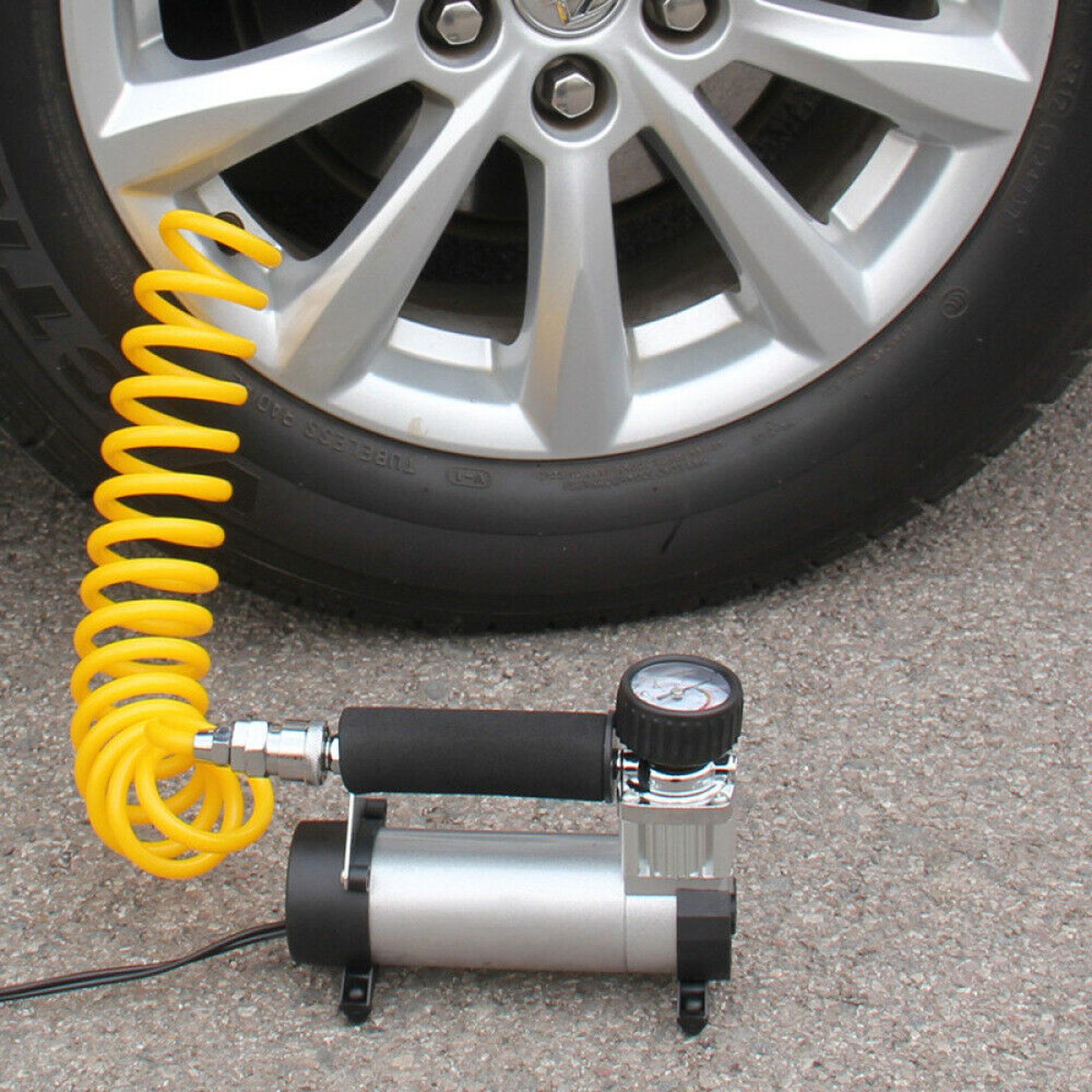 Portable Air Compressor Pump Heavy Duty Tire Inflator for Car Truck SUV Tires,12V 35L/MIN Air Pump 100PSI with Nozzle Adaptors and Inflatable Needle