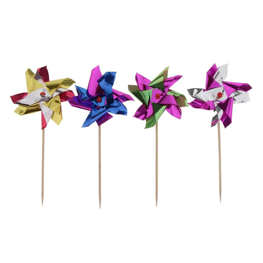 50pcs Foil Windmill Fruit Sticks Cocktail Picks Party Table Decoration