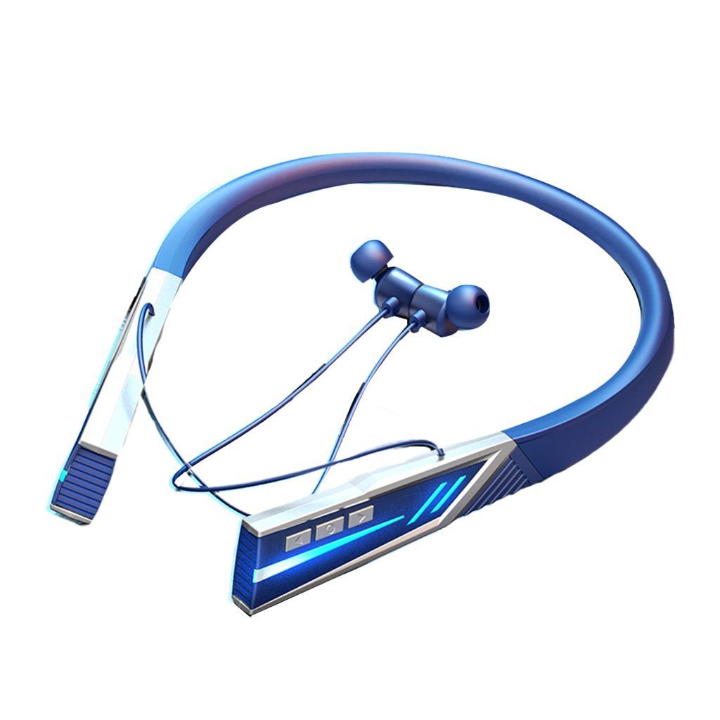 Hanging Neck Headphone Bluetooth 5.2 with Mic Push Button for black