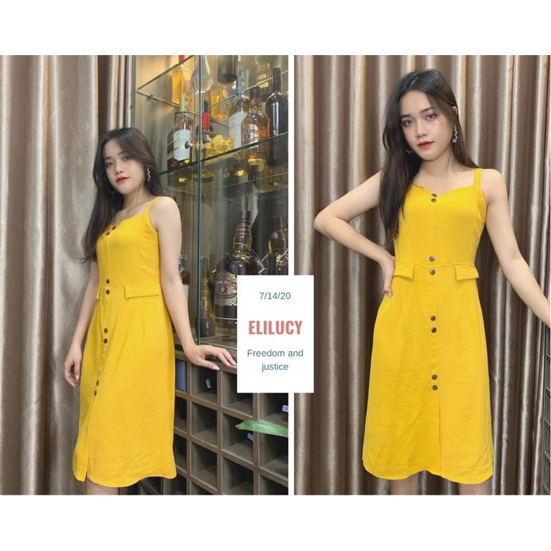 Đầm 2 dây túi giả hàng tk đẹp độc