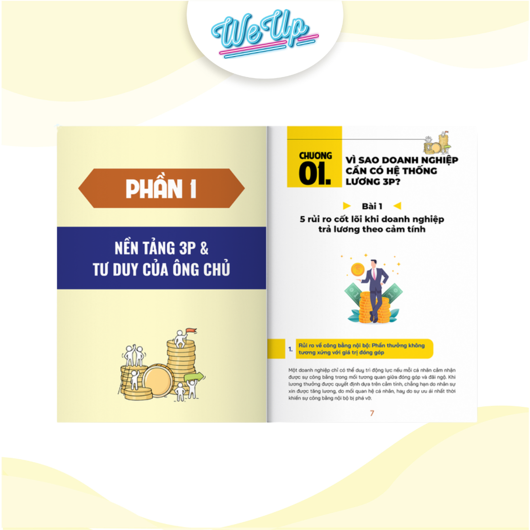 Sách Hướng dẫn công thức trả lương + thưởng 3P (Vị trí - năng lực - hiệu suất) (Weupbooks)