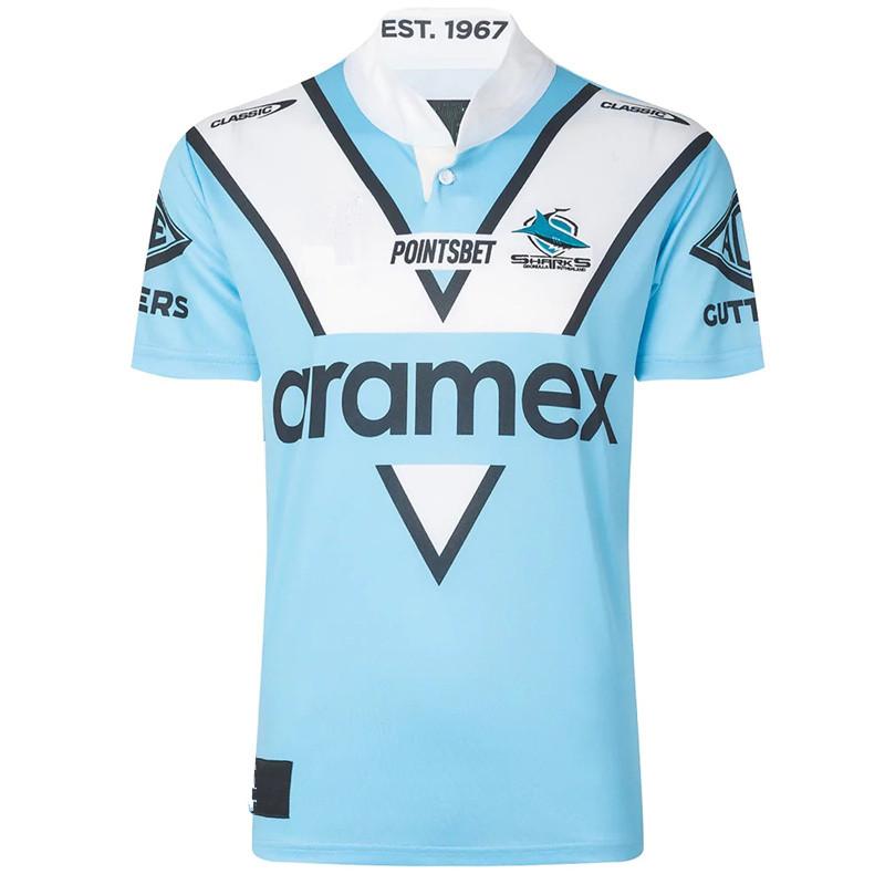 2023 Cronulla Sharks Anzac / Sân nhà / Sân khách / Bản địa / Di sản / Áo bóng bầu dục Singlet - Cỡ nam: S-5XL Color: 2023 Home Size: M