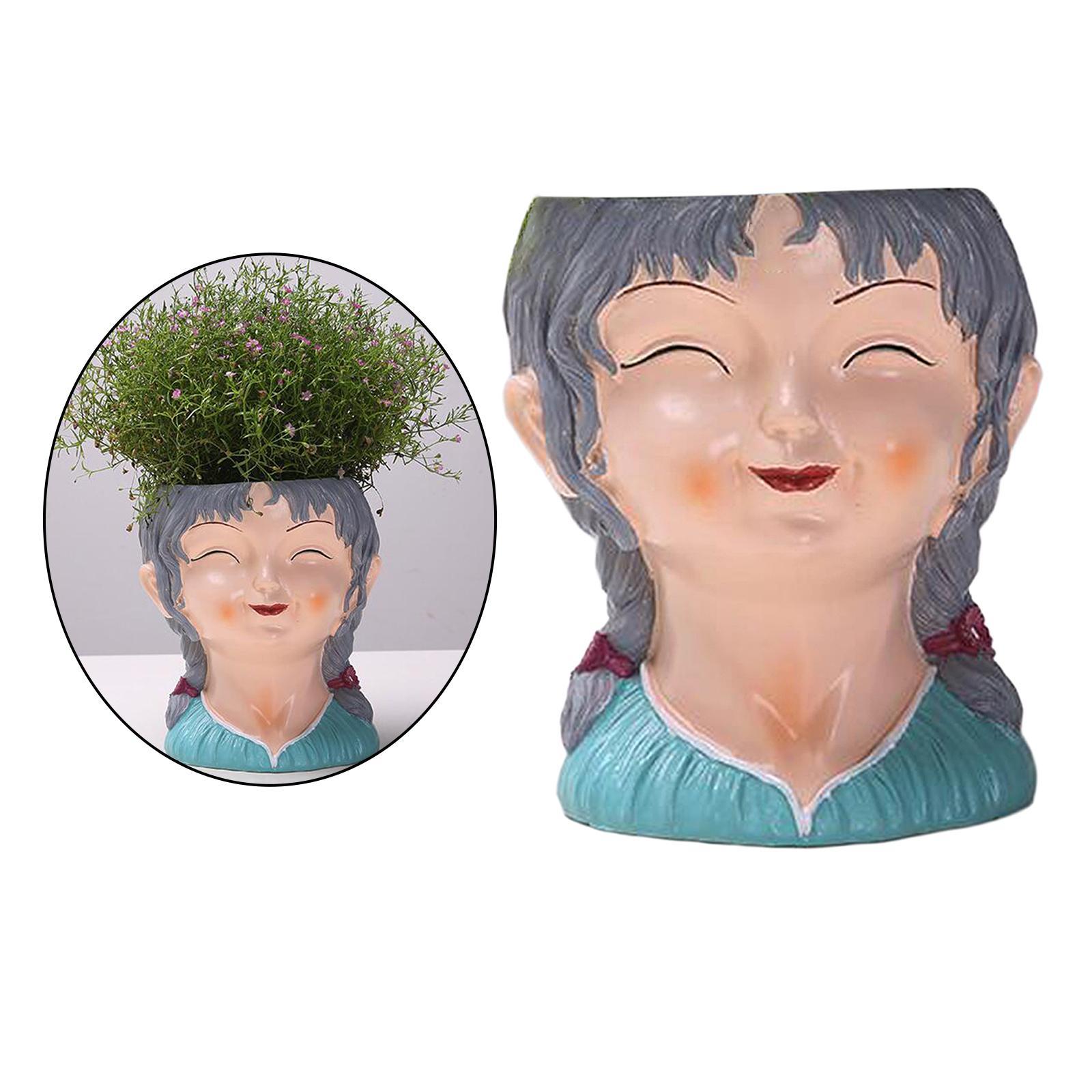 2Pcs   Flower Pot Head Plant Succulent Flowerpot