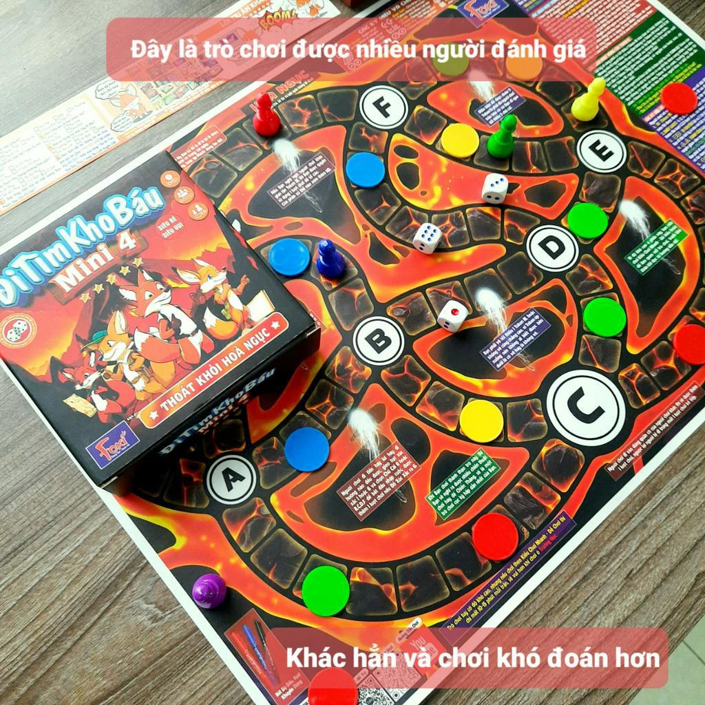 Board game-Đi tìm kho báu mini 1,2,3,4,5,6 Foxi-Đồ chơi trẻ em thông minh sáng tạo-phát triển IQ cao Đi Tìm Kho Báu Mini 1 Foxi