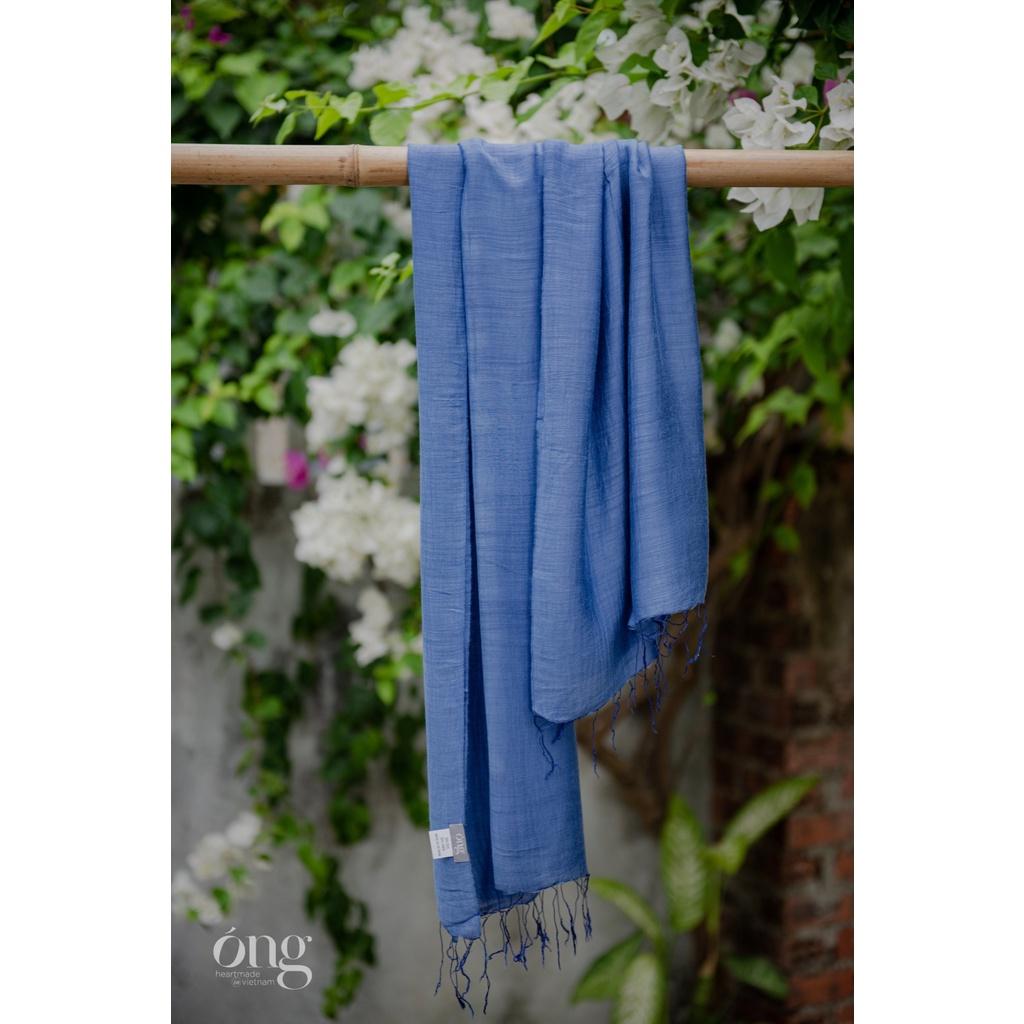 50% Silk 50% Linen mát min, không bí da, không nilong, khăn dệt tại Việt Nam, nhuộm màu Azofree